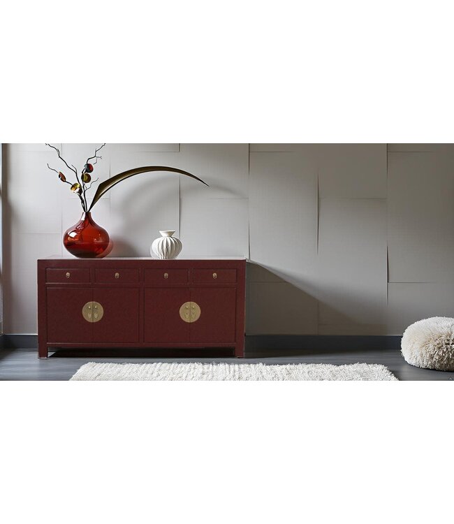 Chinesischer Sideboard Scarlet Rot B180xT40xH85cm