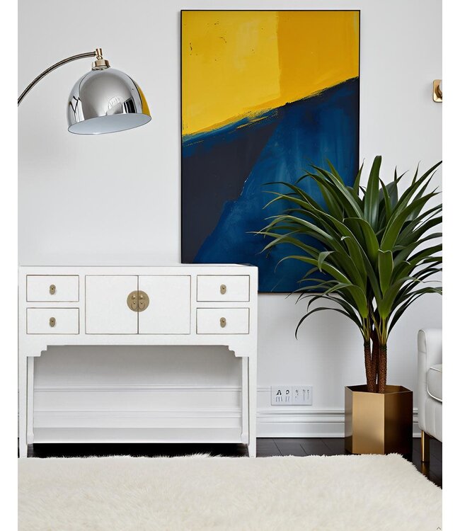 Console Chinoise Blanche Neige - Orientique Collection L100xP26xH80cm