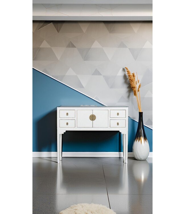 Chinese Sidetable Sneeuw Wit - Orientique Collectie B100xD26xH80cm