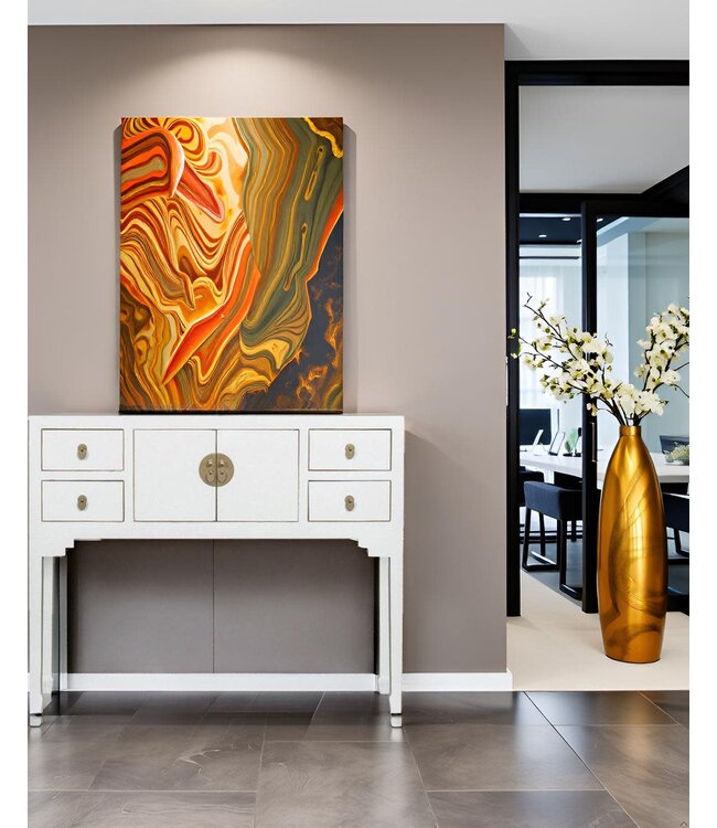 Chinese Sidetable Sneeuw Wit - Orientique Collectie B100xD26xH80cm