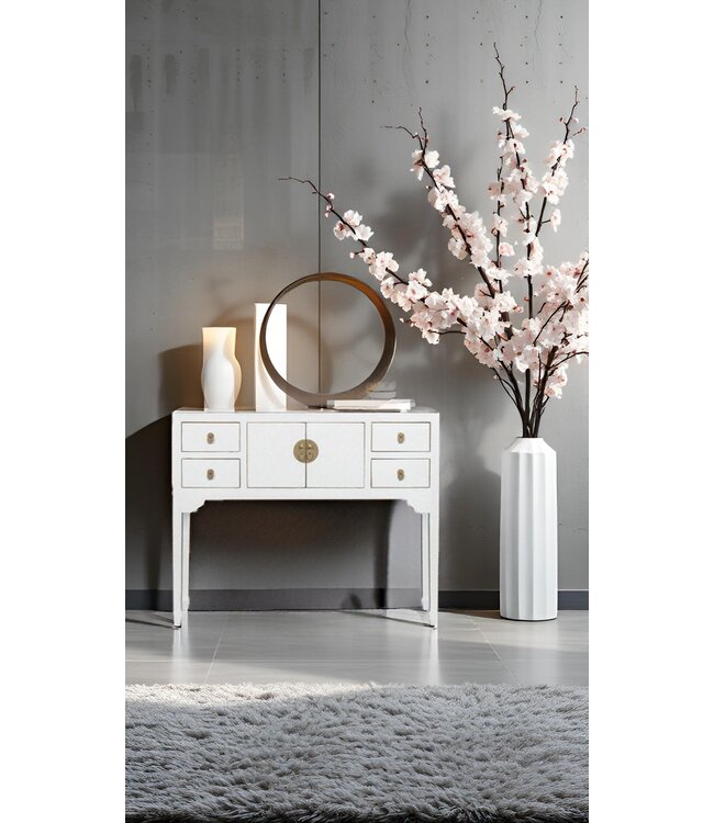 Chinese Sidetable Sneeuw Wit - Orientique Collectie B100xD26xH80cm