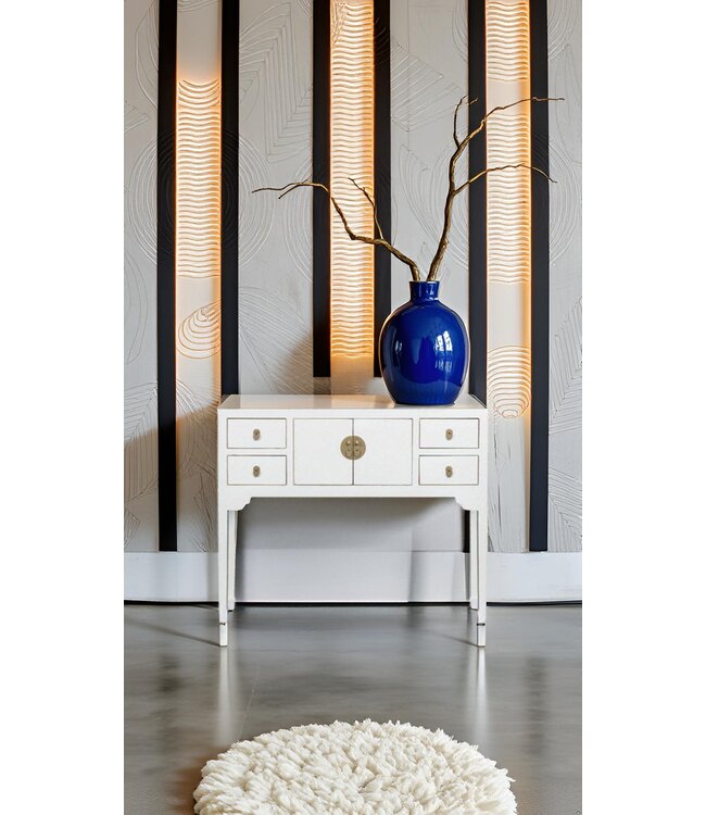 Console Chinoise Blanche Neige - Orientique Collection L100xP26xH80cm