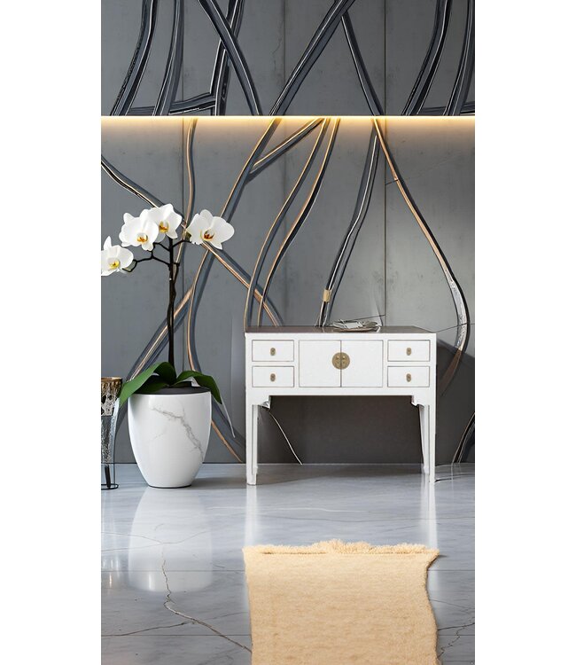 Consolle Cinese Bianco Neve - Orientique Collezione L100xP26xA80cm