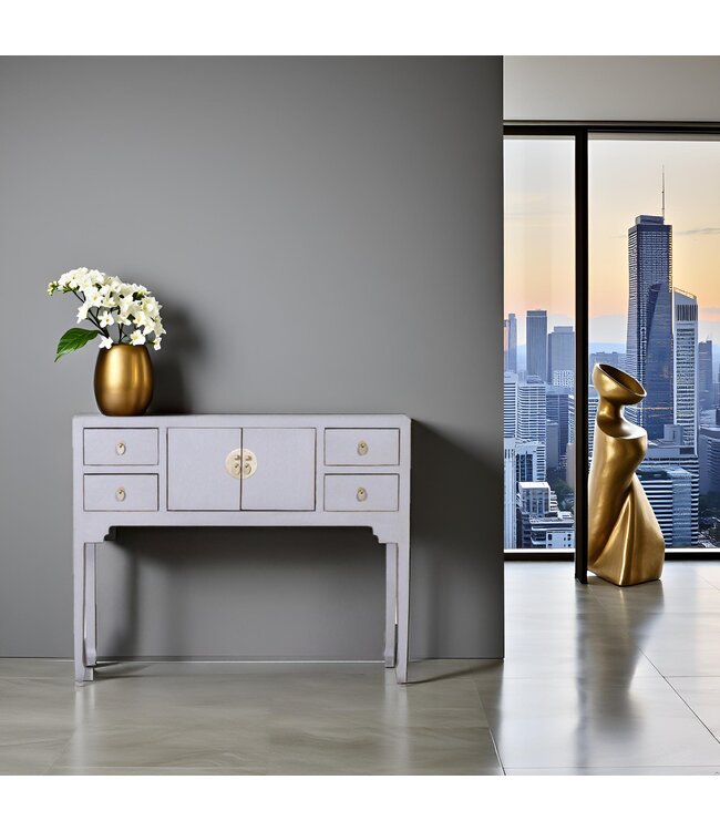 Chinese Console Table Pastel Grey - Orientique Collection W100xD26xH80cm