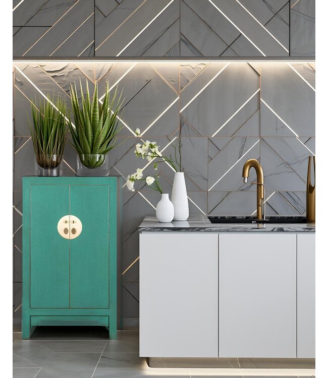 Chinese Kast Dusty Turquoise - Orientique Collection B70xD40xH120cm