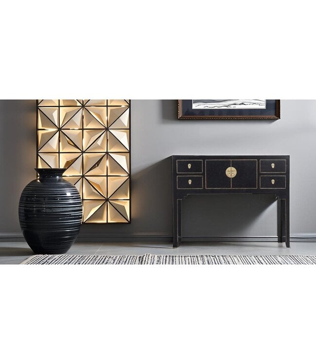 Console Chinoise Onyx Noir - Orientique Collection L100xP26xH80cm