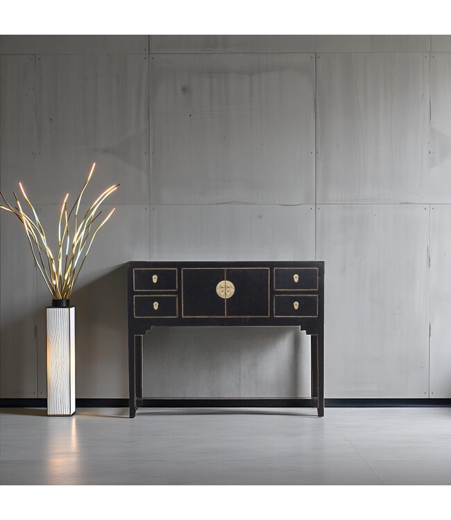 Chinese Console Table Onyx Black - Orientique Collection W100xD26xH80cm