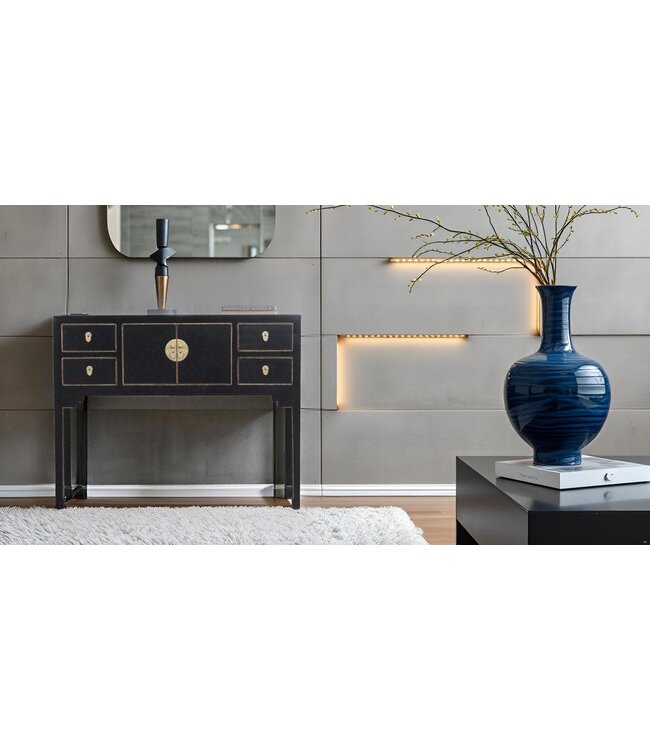 Chinesischer Konsolentisch Onyx Schwarz - Orientique Kollektion B100xT26xH80cm