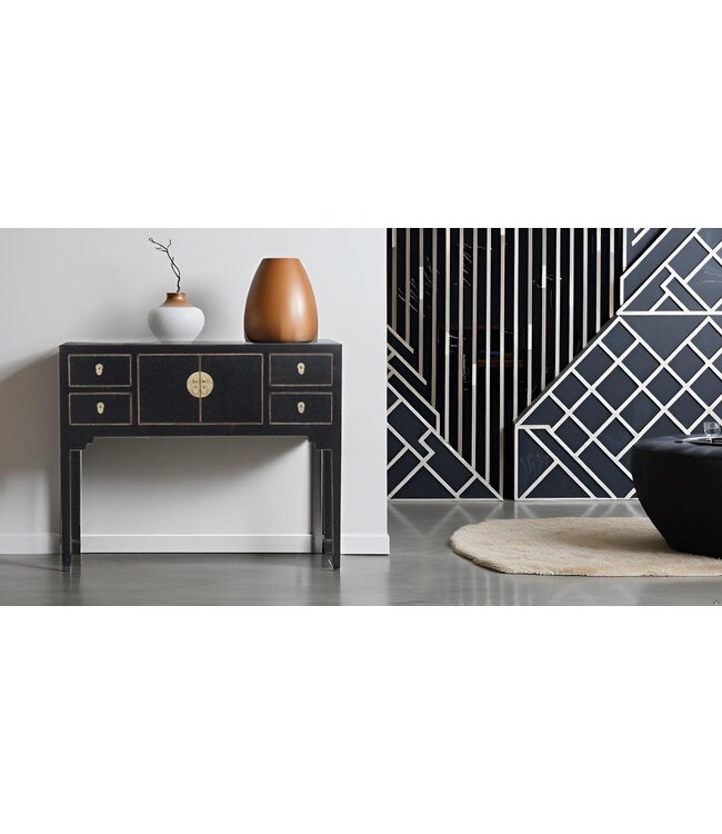 Console Chinoise Onyx Noir - Orientique Collection L100xP26xH80cm