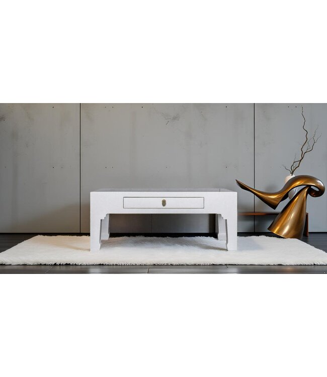 Mesa de Centro China Blanca - Orientique Colección A110xP60xA45cm