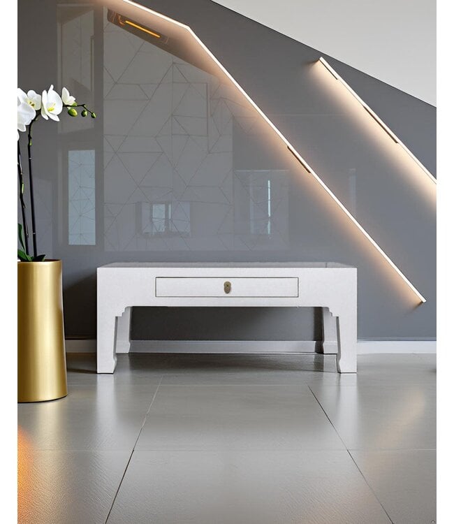 Mesa de Centro China Blanca - Orientique Colección A110xP60xA45cm