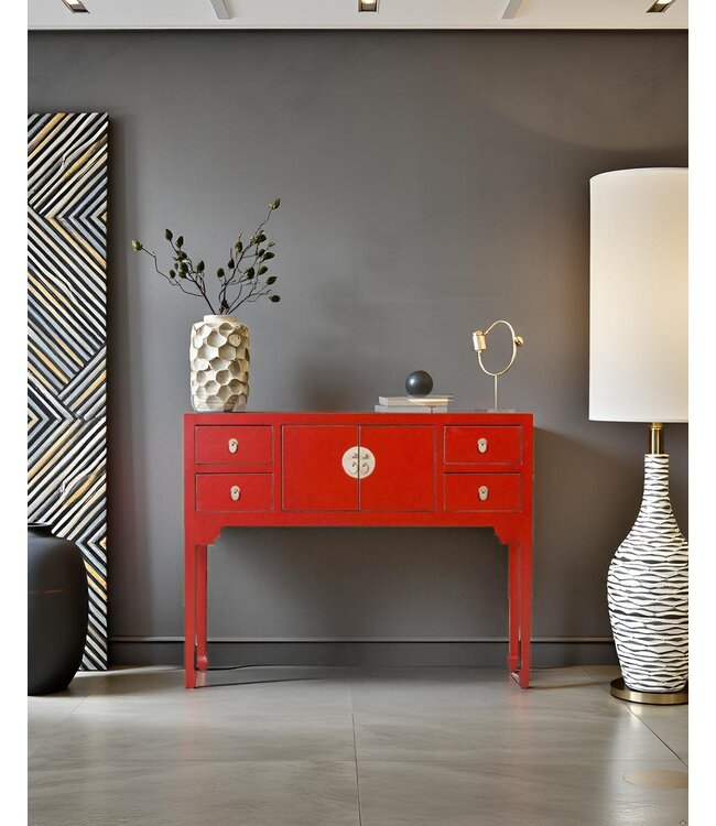Chinese Console Table Lucky Red - Orientique Collection W100xD26xH80cm