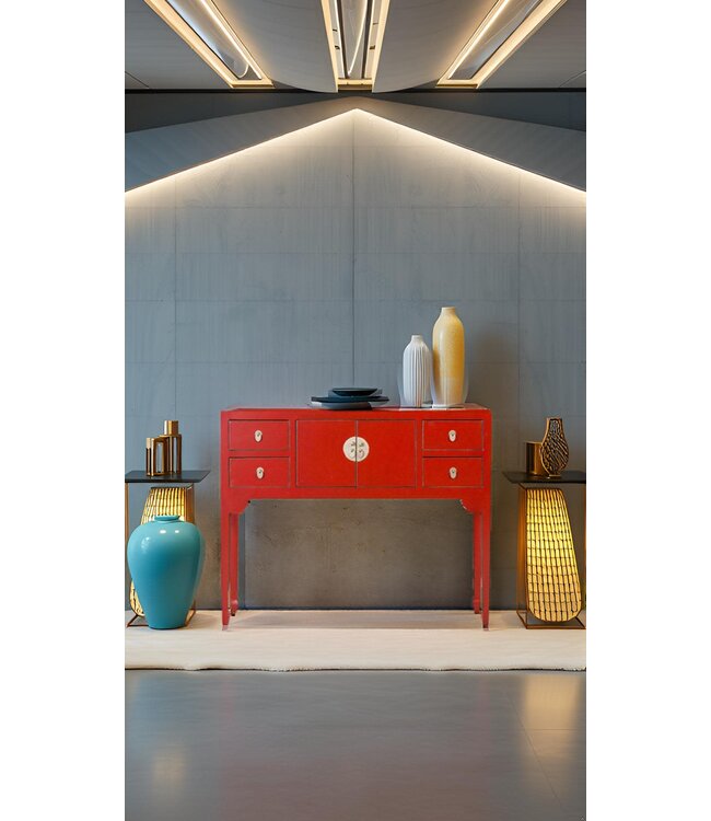 Console Chinoise Lucky Rouge - Orientique Collection L100xP26xH80cm