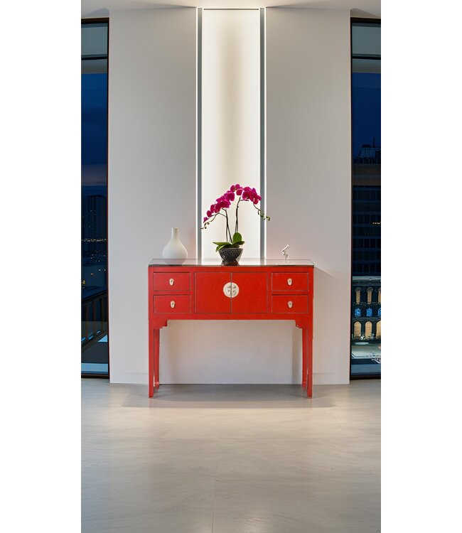 Chinesischer Konsolentisch Lucky Rot - Orientique Kollektion B100xT26xH80cm