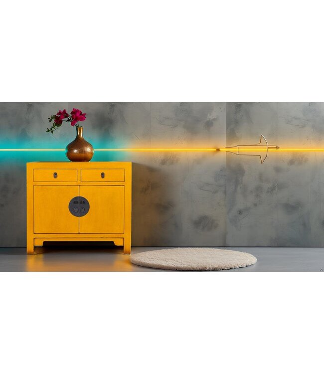 Armoire Chinoise Jaune Marigold - Orientique Collection L90xP40xH80cm