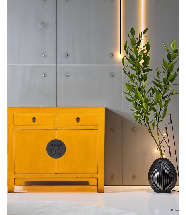 Chinese Cabinet Marigold Yellow - Orientique Collection W90xD40xH80cm