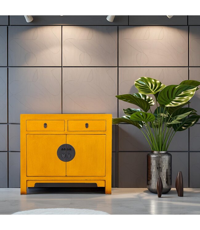 Armario Chino Amarillo Marigold - Orientique Colección An90xP40xAl80cm