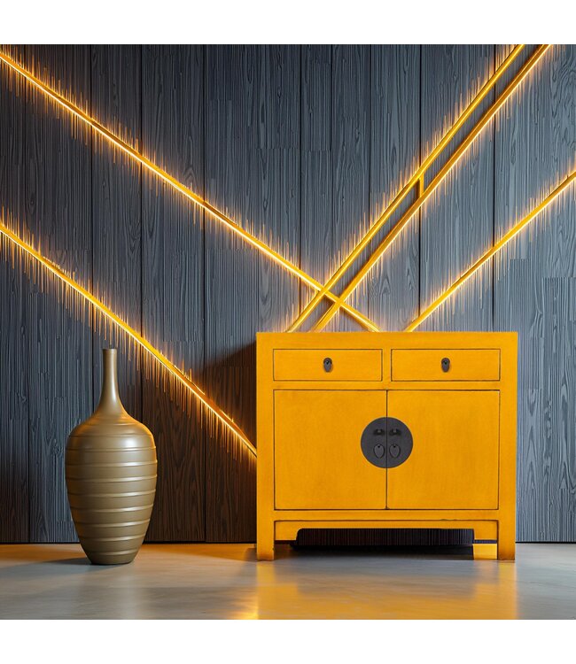 Armoire Chinoise Jaune Marigold - Orientique Collection L90xP40xH80cm