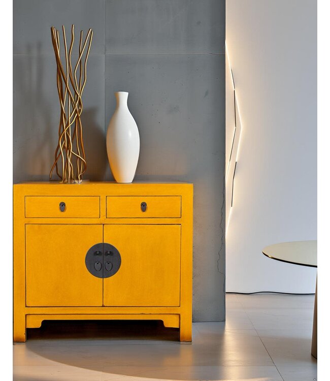 Armoire Chinoise Jaune Marigold - Orientique Collection L90xP40xH80cm