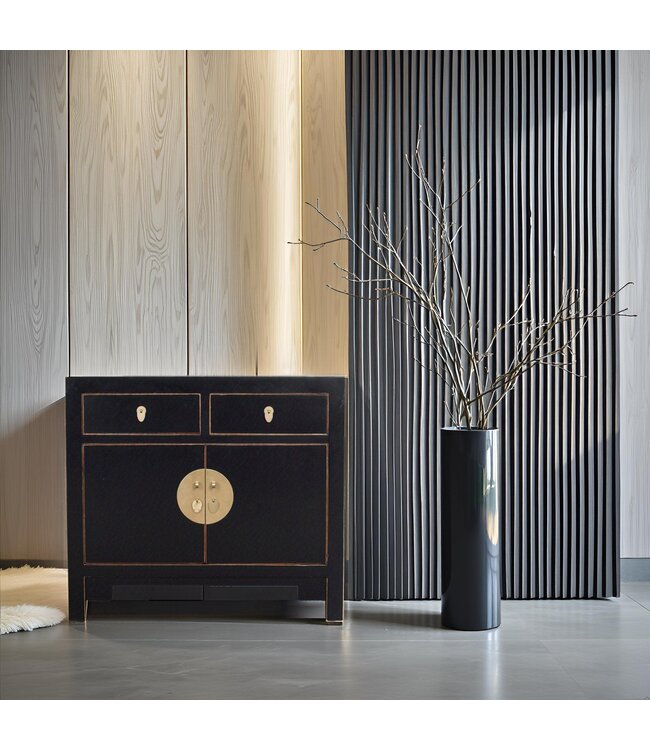 Chinese Cabinet Onyx Black - Orientique Collection W90xD40xH80cm
