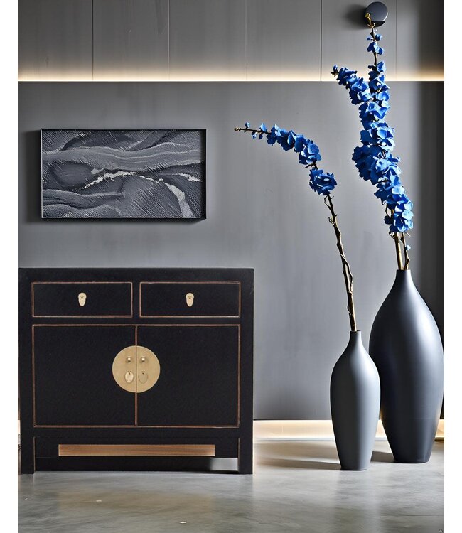 Chinese Cabinet Onyx Black - Orientique Collection W90xD40xH80cm