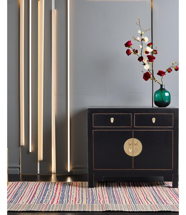 Armadio Cinese Onice Nero - Orientique Collezione L90xP40xA80cm