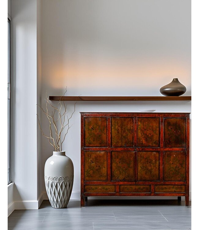 Antieke Tibetaanse Chinese kast Handbeschilderd B120xD45xH114cm