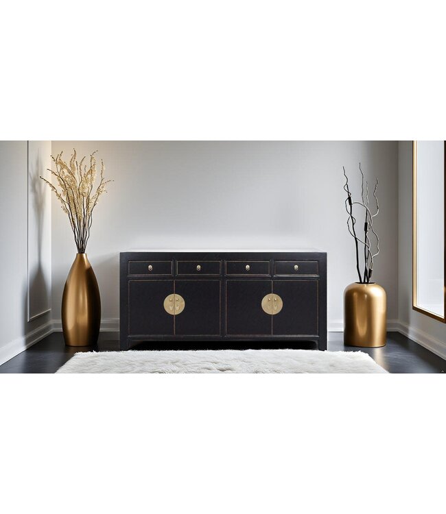 Chinese Sideboard Onyx Black - Orientique Collection W180xD40xH85cm