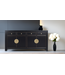 Chinesisches Sideboard Onyx Schwarz - Orientique Sammlung B180xT40xH85cm