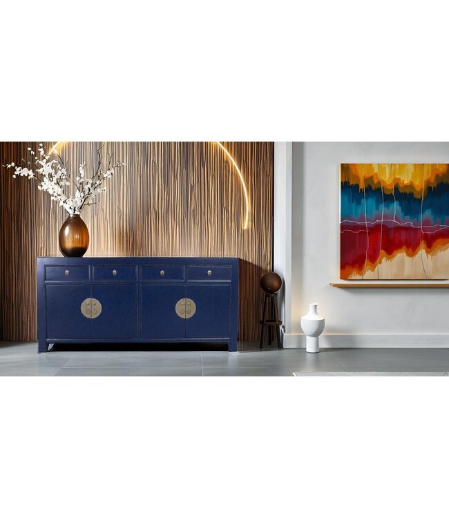 Buffet Chinois Bleu Nuit L180xP40xH85cm