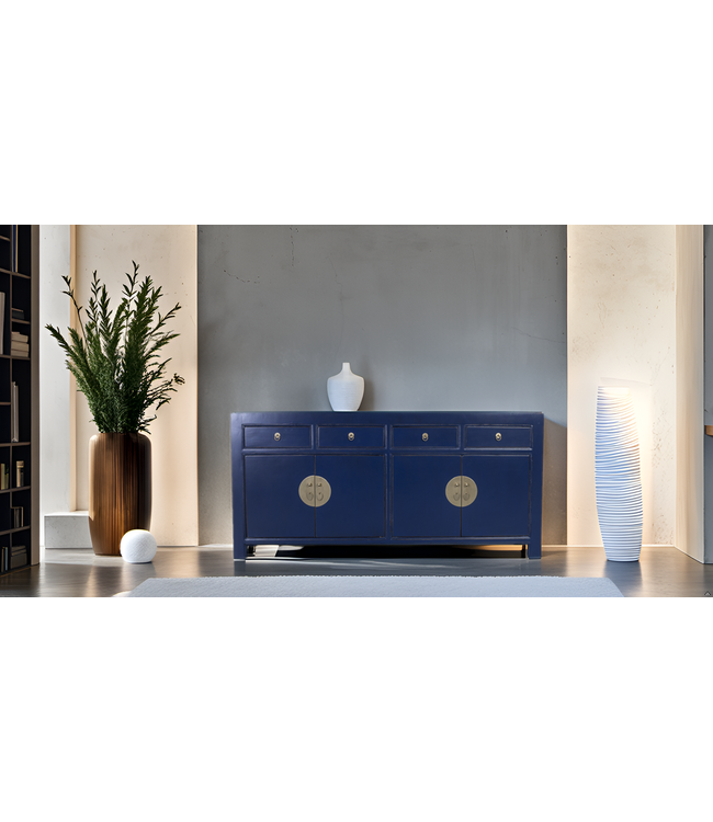 Buffet Chinois Bleu Nuit L180xP40xH85cm