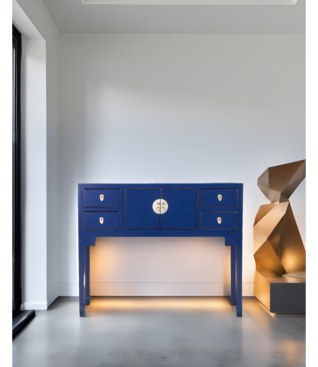 Chinese Sidetable Blauw Midnight Blue - Orientique Collectie B100xD26xH80cm