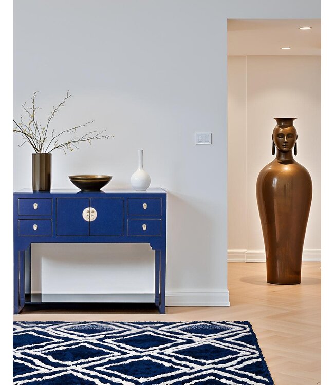 Console Chinoise Bleu Nuit - Orientique Collection L100xP26xH80cm