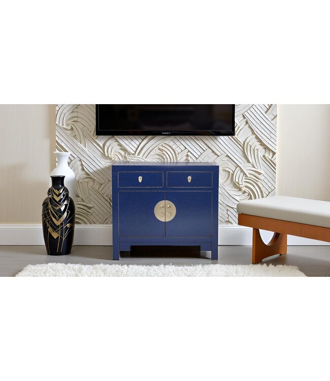 Chinese Cabinet Midnight Blue - Orientique Collection W90xD40xH80cm