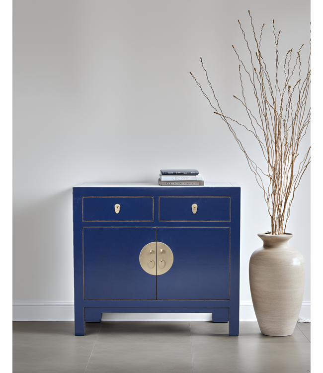 Armadio Cinese Blu Notte - Collezione Orientique L90xP40xA80cm