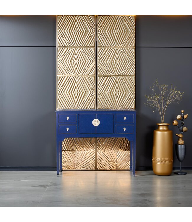 Console Chinoise Bleu Nuit - Orientique Collection L100xP26xH80cm