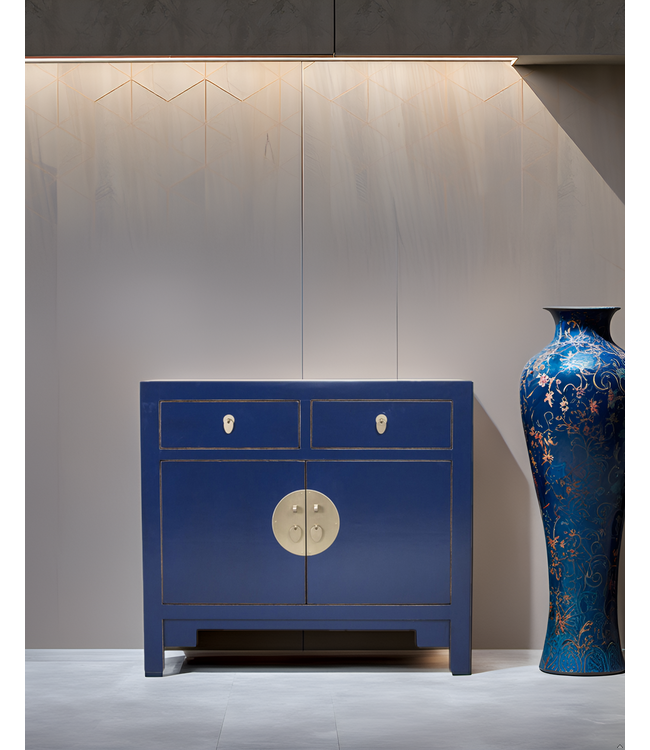 Armadio Cinese Blu Notte - Collezione Orientique L90xP40xA80cm