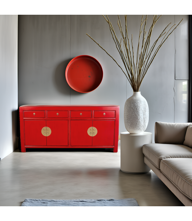 Aparador Chino Lucky Rojo - Orientique Colección An180xP40xAl85cm