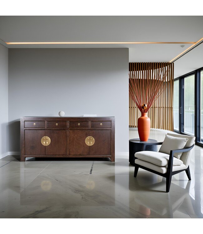Credenza Cinese Earthy Maronne - Orientique Collezione L180xP40xA85cm