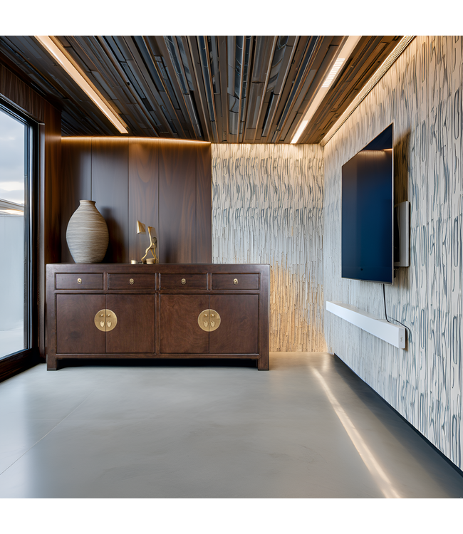 Credenza Cinese Earthy Maronne - Orientique Collezione L180xP40xA85cm