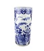 Chinese paraplubak keramiek Vaas Blauw Wit Vogels Handbeschilderd D25xH53cm