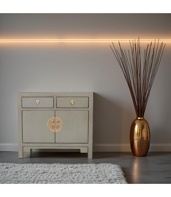 Chinese Kast Olijf Grijs - Orientique Collection B90xD40xH80cm