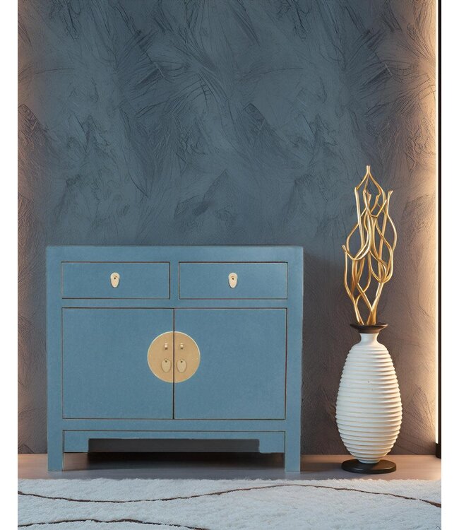 Chinese Kast Arctic Blauw Grijs - Orientique Collectie B90xD40xH80cm