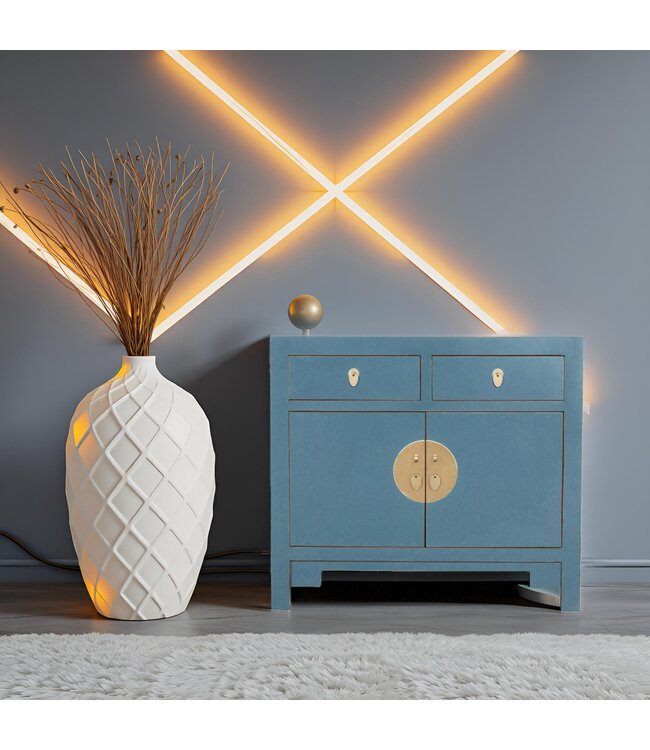 Chinesischer Schrank Arctic Blau Grau - Orientique Kollektion B90xT40xH80cm