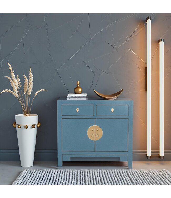 Chinese Kast Arctic Blauw Grijs - Orientique Collectie B90xD40xH80cm