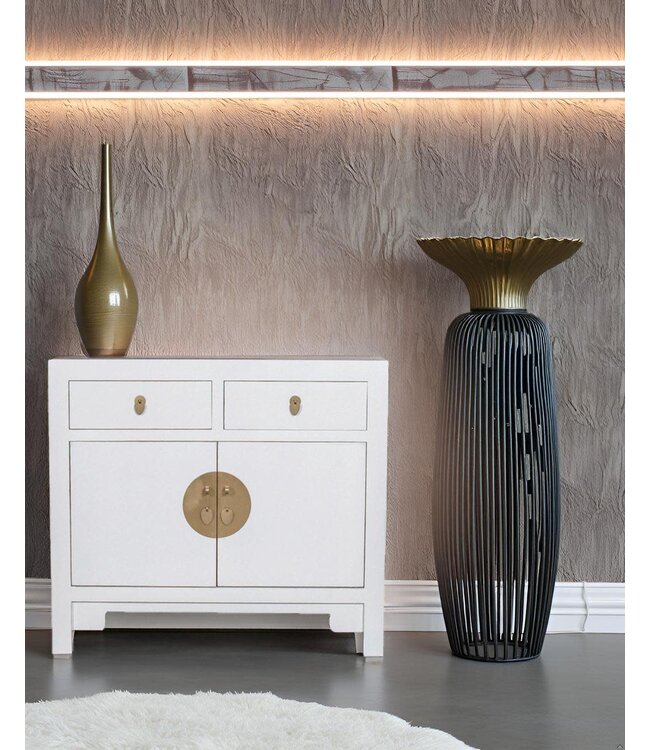 Chinese Kast Sneeuw Wit - Orientique Collectie B90xD40xH80cm