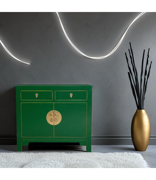 Armoire Chinoise Jade Verte - Orientique Collection L90xP40xH80cm