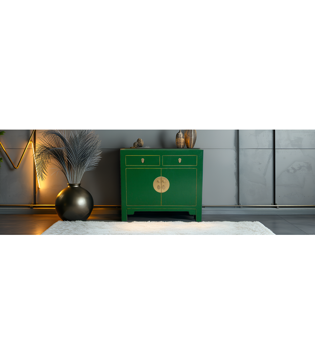 Chinese Cabinet Jade Green - Orientique Collection W90xD40xH80cm