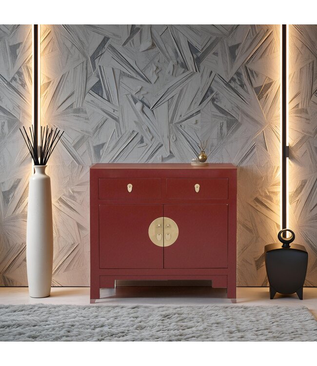 Chinesischer Schrank Rot - Orientique Sammlung B90xT40xH80cm