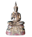 Sukhothai Buda Sentado Negro Rojo Oro Hecho a Mano a Partir de un Tronco de Árbol Sólido An75xP40xAl92cm